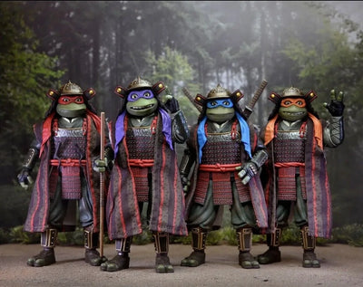 Les Tortues Ninja 3 - Figurine d'action - Pack de 4 Tortues Samouraïs