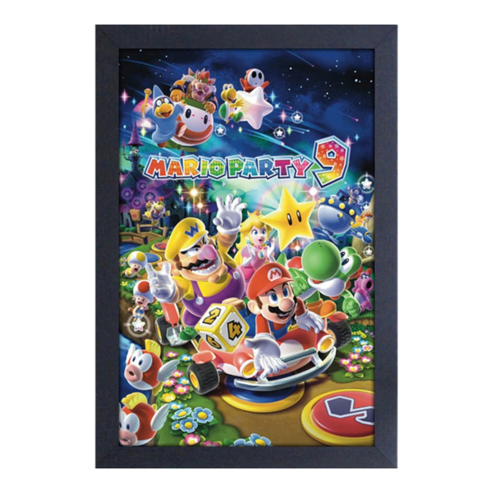 Impression encadrée Mario Party 9, couverture de jeu, 11″ X 17″