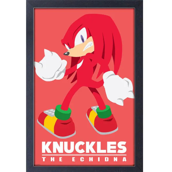 Sonic the Hedgehog - Portrait de Knuckles, 11″ x 17″, encadré