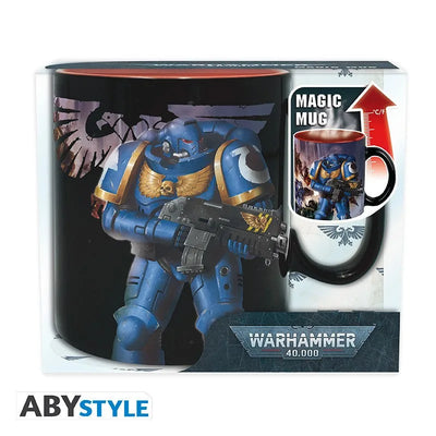 Tasse Warhammer 40K à changement de chaleur Ultramarines/Légion