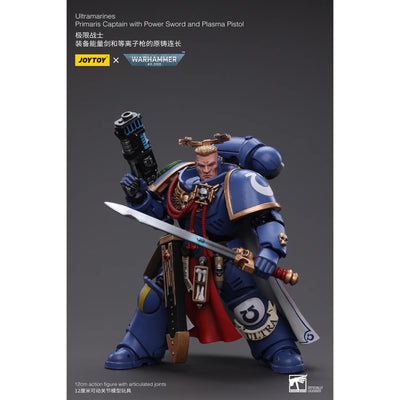 JOYTOY - Capitaine Primaris des Ultramarines avec Épée Énergétique et Pistolet à Plasma