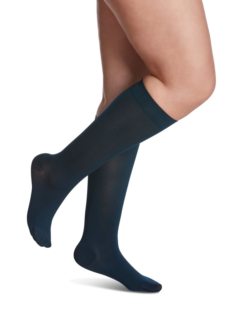 Sigvaris Bas Style Soft Opaque Mollet 15-20 mmHg pour femme, bout fermé