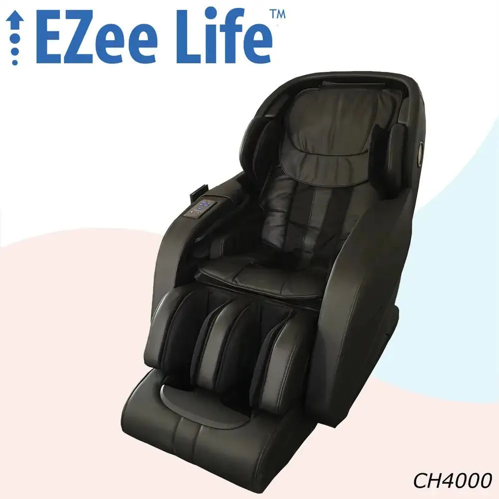 Fauteuil de massage 4D CH4000 complet – Glissières incurvées ultra-longues, système de coussins gonflables et contrôle par application Bluetooth pour le bien-être à domicile au Canada