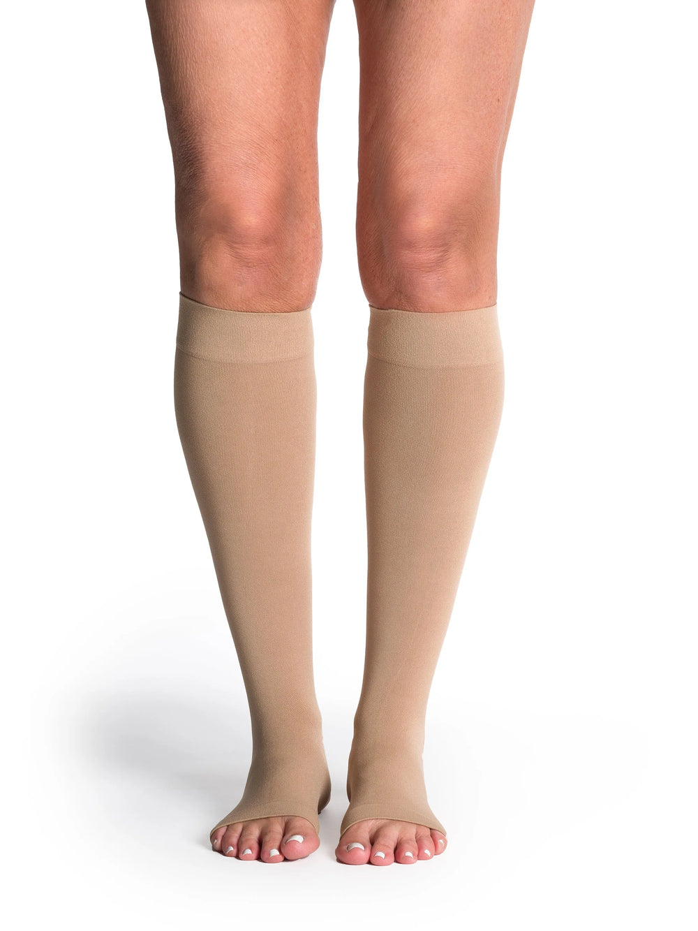 Sigvaris Women's Style Soft Opaque Calf Open-Toe 15-20mmHg