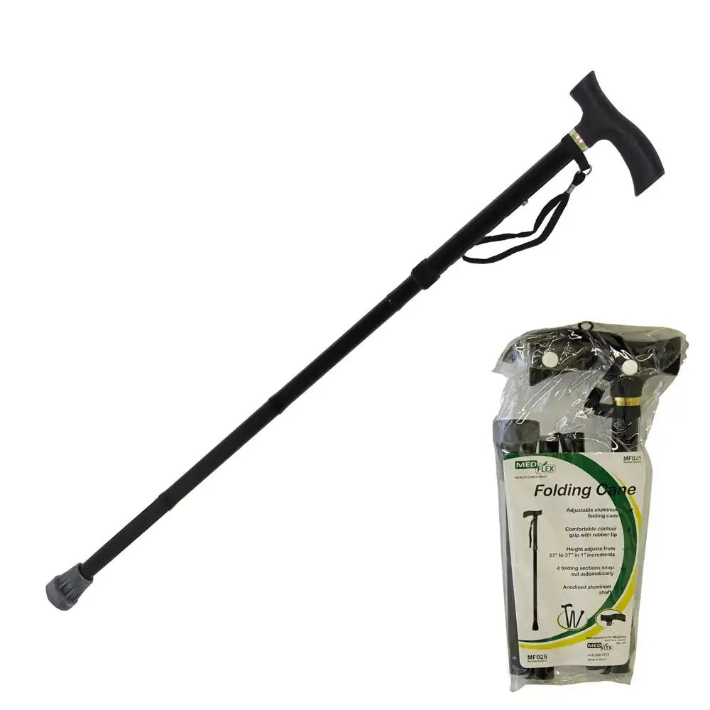 Folding Adjustable Height Cane - Portable Mobility Aid for Canadians