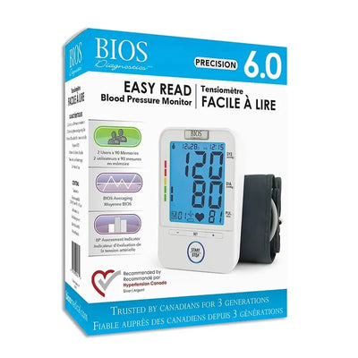 Bios BD201 Blood Pressure Monitor - Easy Read for Accurate Health Tracking in Canada