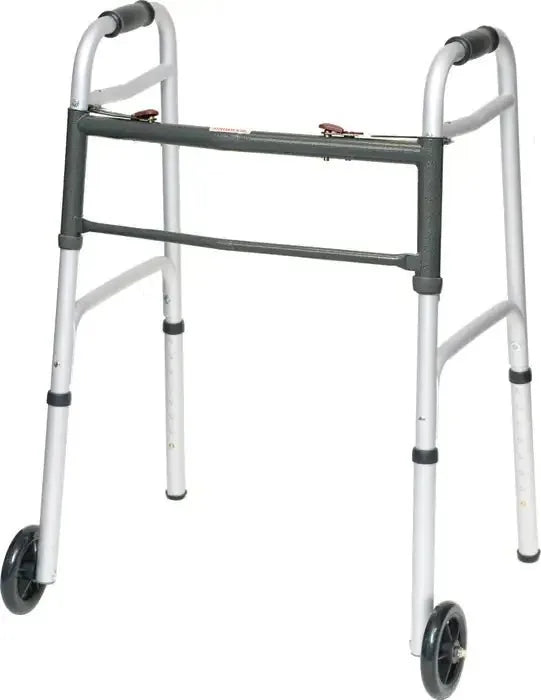 ProBasics WKAAW2B Two-Button Folding Walker with Wheels | 300 lb Canada