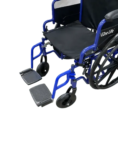 Replacement footrest for wheelchair - Aluminum in Blue