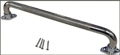 Maple Leaf Stainless Steel Grab Bar with Rotating Flange - Rust-Resistant Bathroom Safety Solution for Canadian Homes