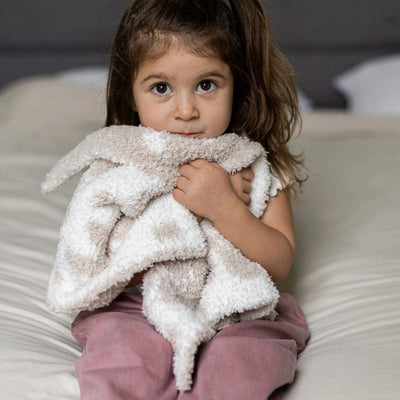 Doudou Imprimé Marguerites Beige Rosé et Blanc