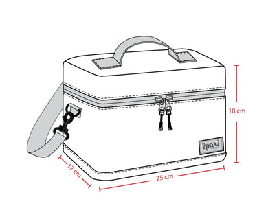 Lunch Box Black | Dinosaur Print | Deux Par Deux