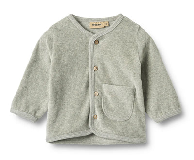Cardigan en molleton Toto | Gris chiné | Vêtements Wheat