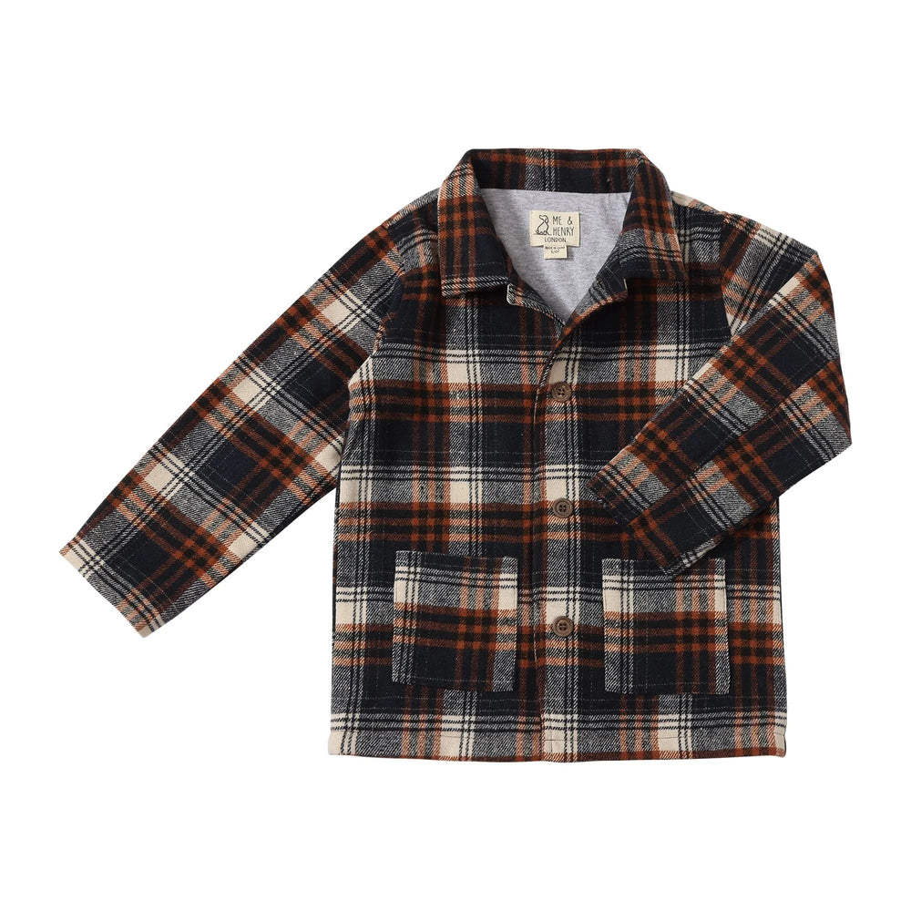 Veste-chemise Adobe | Carreaux noir et brun | Me & Henry
