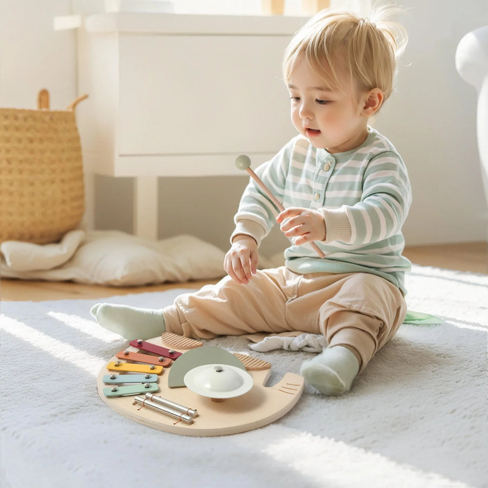 Tablette d'activités musicale éléphant -- Jouet musical 5 en 1