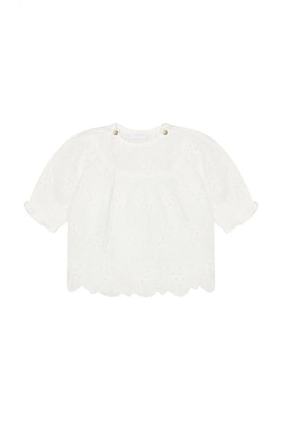Robe à manches longues brodée | Blanc | Noppies
