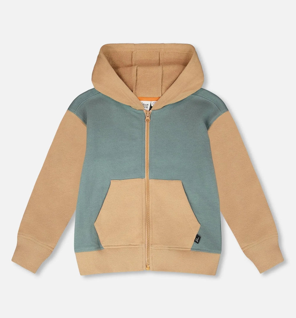French Terry Hooded Sweatshirt | Mint | Deux Par Deux