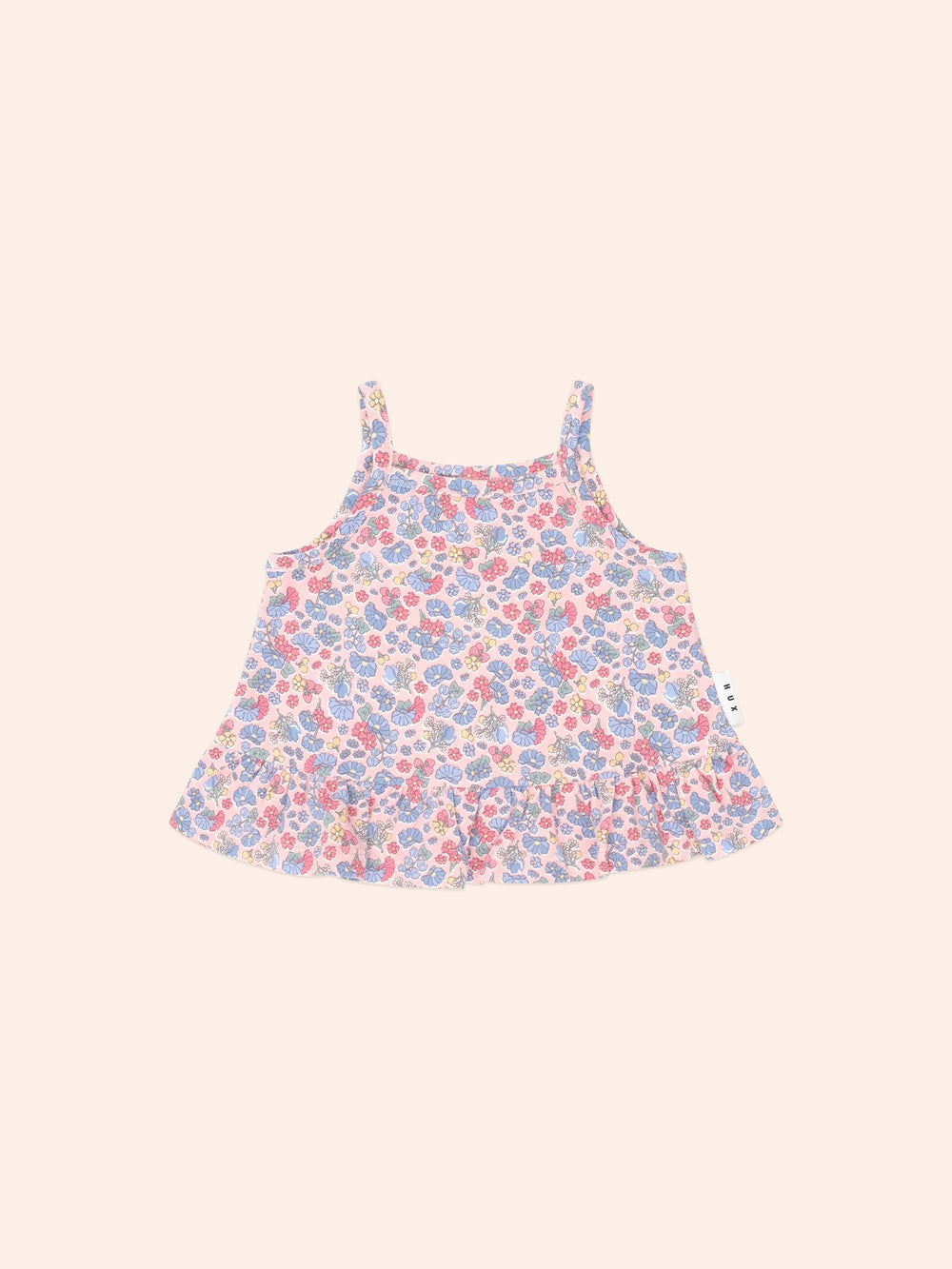 Haut Péplum Fleuri Vintage | Rose Poussiéreux Multi | Huxbaby