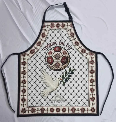 Palestinian Tatreez Apron – Cooking the Cup Football Kitchen Apron