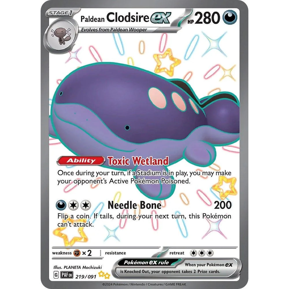 Paldean Clodsire ex (219/091) (PAF)