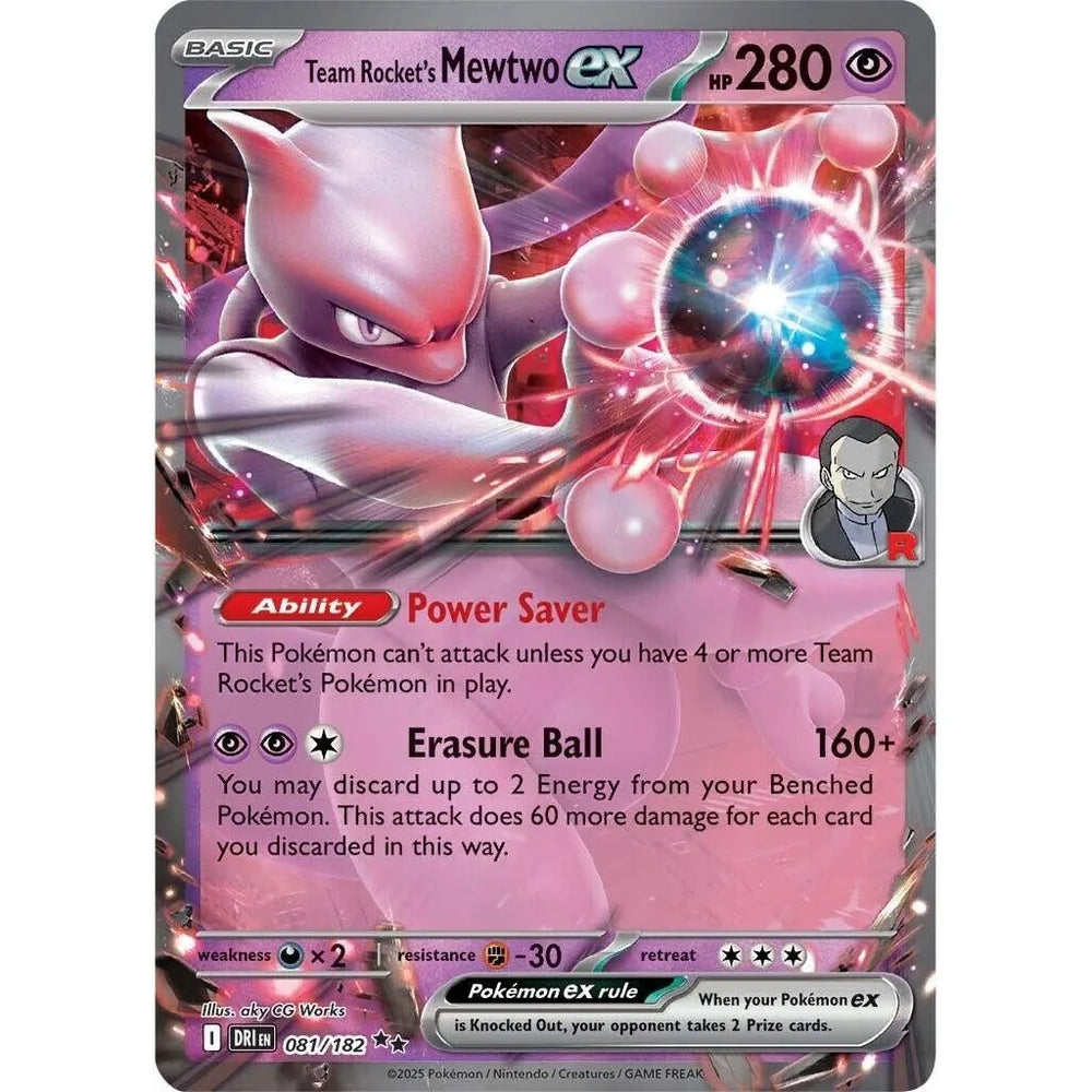 Team Rocket's Mewtwo ex (081/182) (DRI)