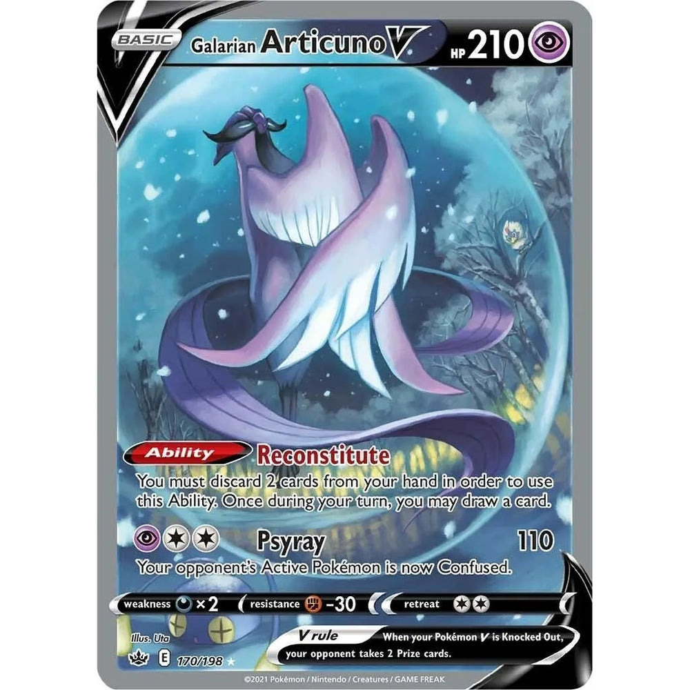 Galarian Articuno V (Alternate Full Art) (170/198) (SWSH06)