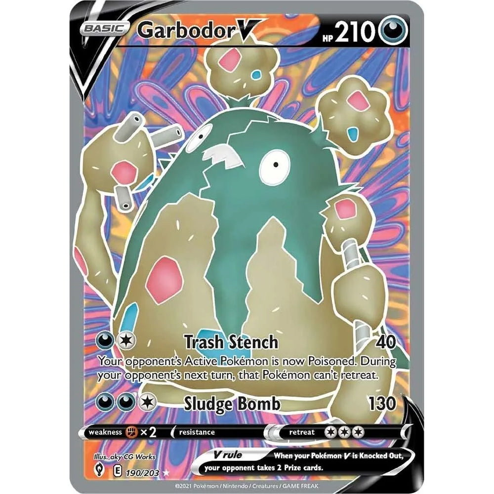 Garbodor V (Full Art) (190/203) (SWSH07)