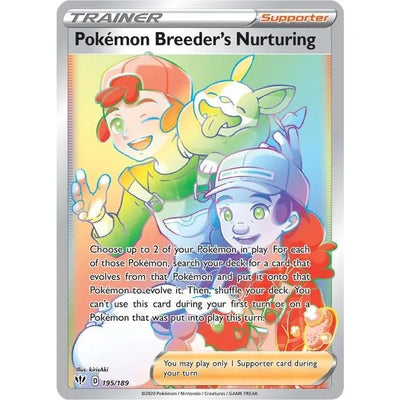 Pokemon Breeder's Nurturing (Secret) (195/189) (SWSH03)