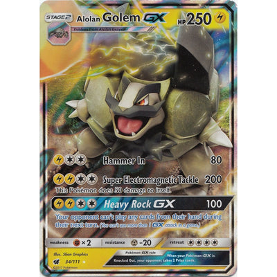 Alolan Golem GX (34/111) (SM04)