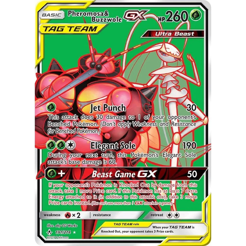 Pheromosa & Buzzwole GX (191) (Full Art) (191/214) (SM10)