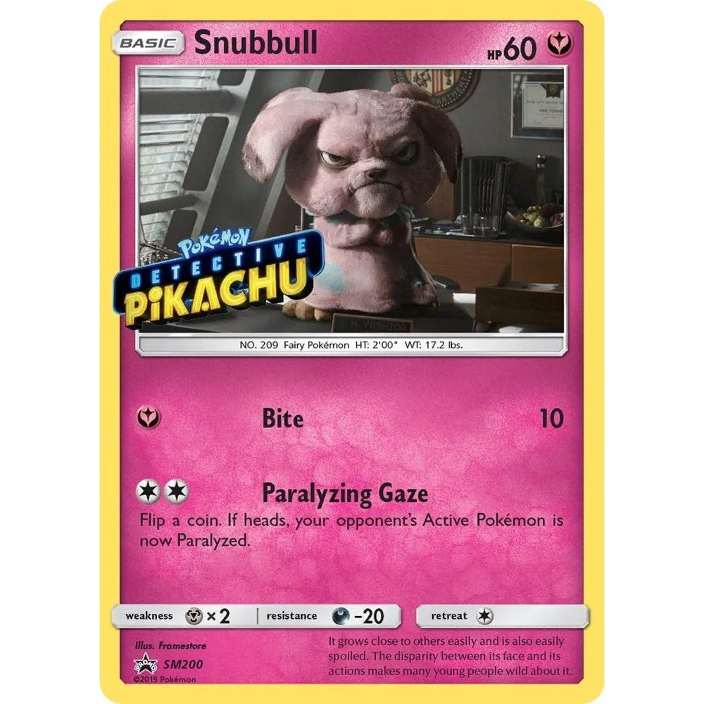 Snubbull - SM200 (Pikachu Détective Tamponné) (SM200) (SMP)