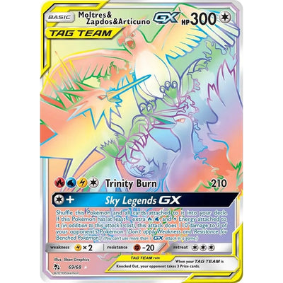 Moltres & Zapdos & Articuno GX (Secret) (69/68) (HIF)