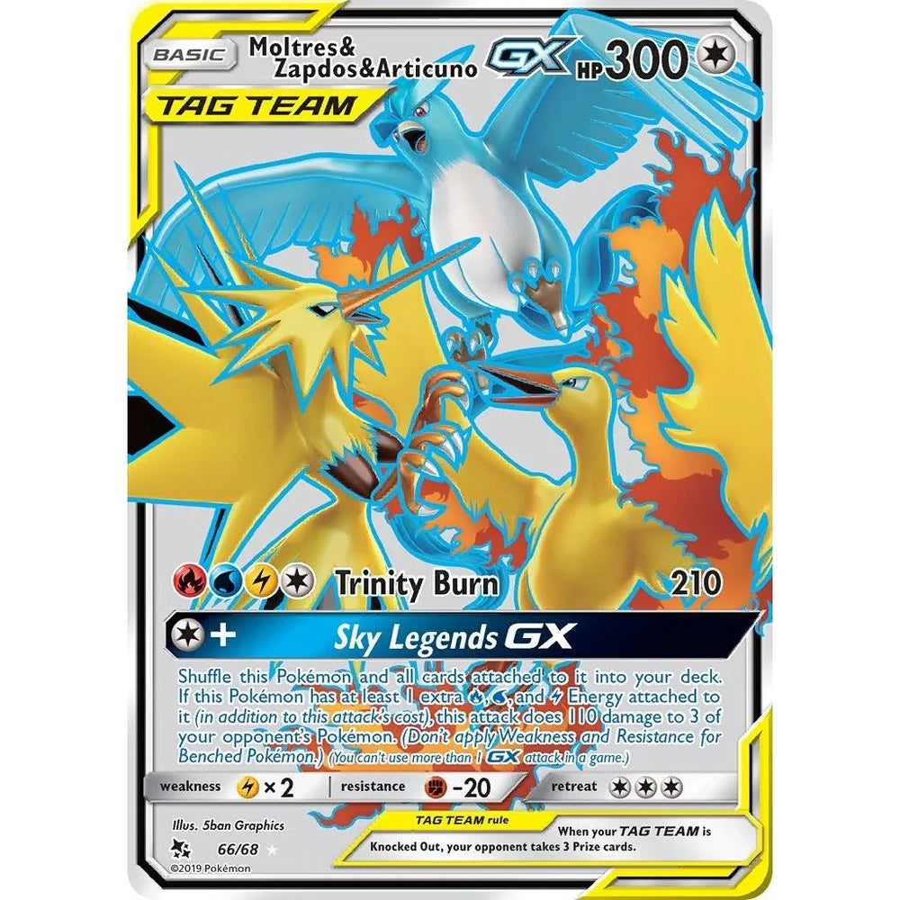 Moltres & Zapdos & Articuno GX (Full Art) (66/68) (HIF)