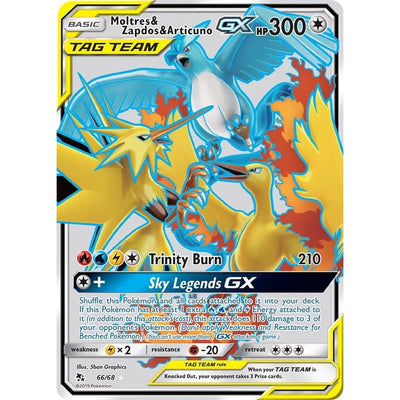 Moltres & Zapdos & Articuno GX (Full Art) (66/68) (HIF)