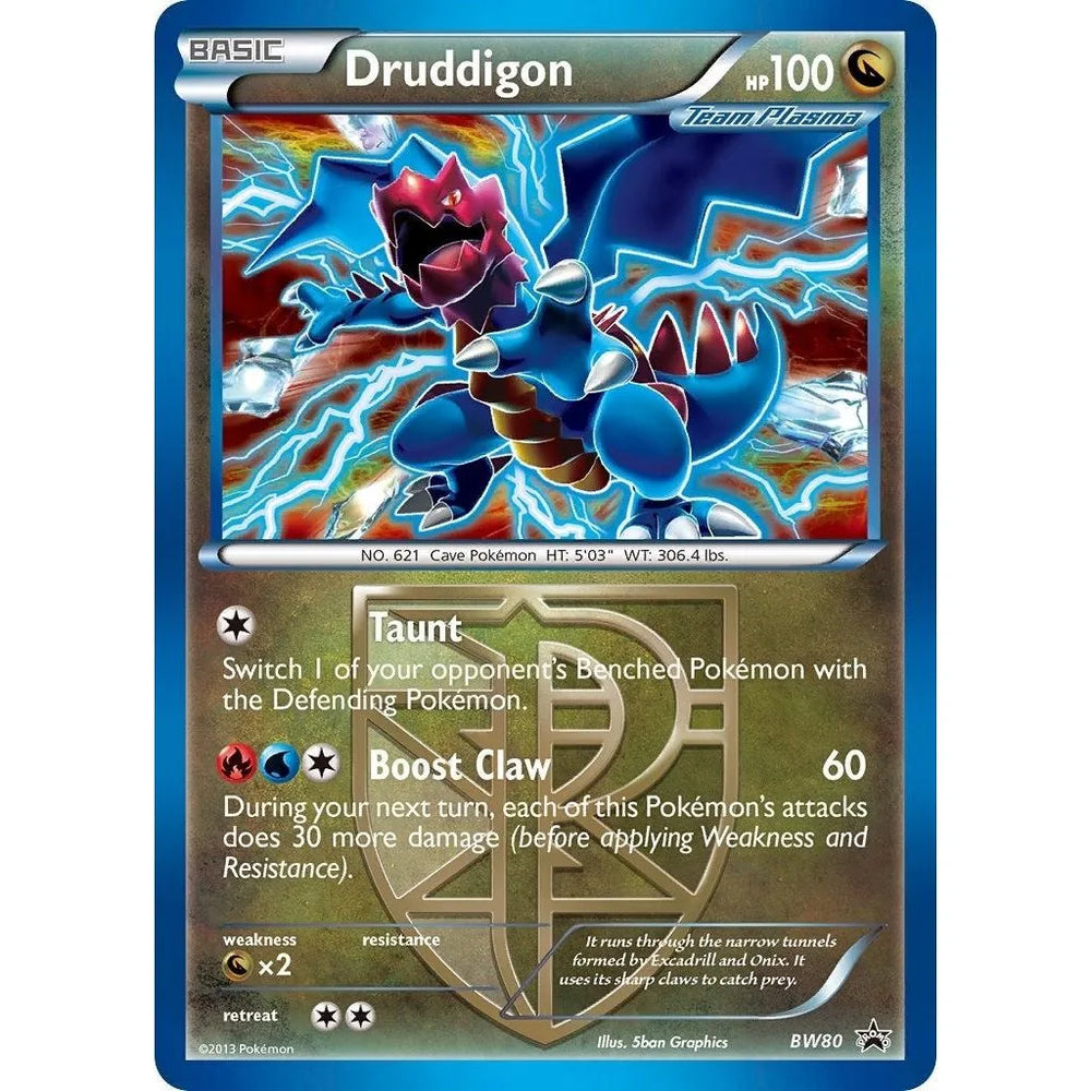 Druddigon (Team Plasma) - BW80 (Cosmos Holo) (BW80) (PR)