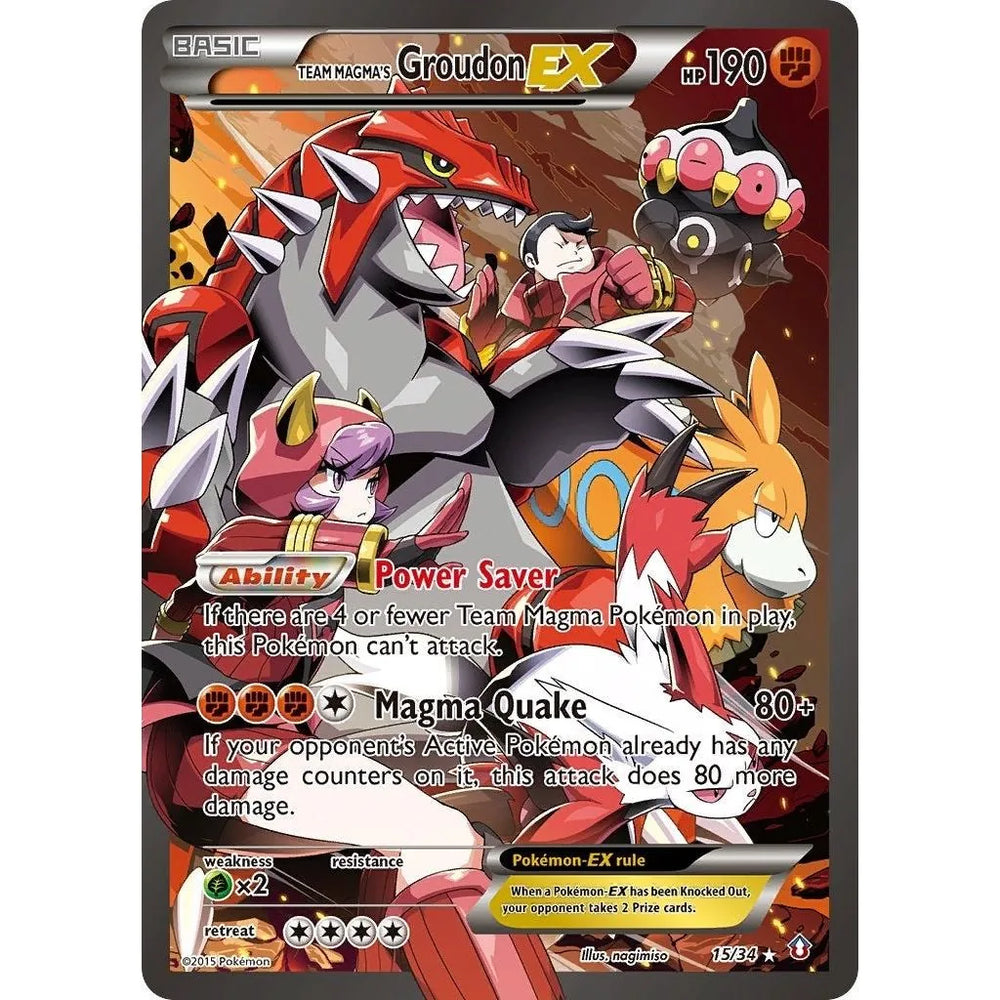 Team Magma's Groudon EX (15/34) (DCR)