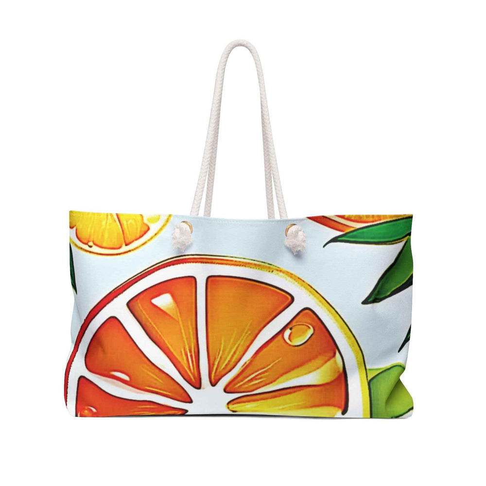 Citrus Slices Weekender Bag | Orange Lemon Large Tote Bag
