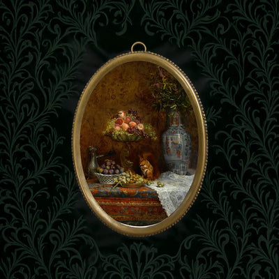Mystic Harvest Nature Morte – Tableau Antique Encadré