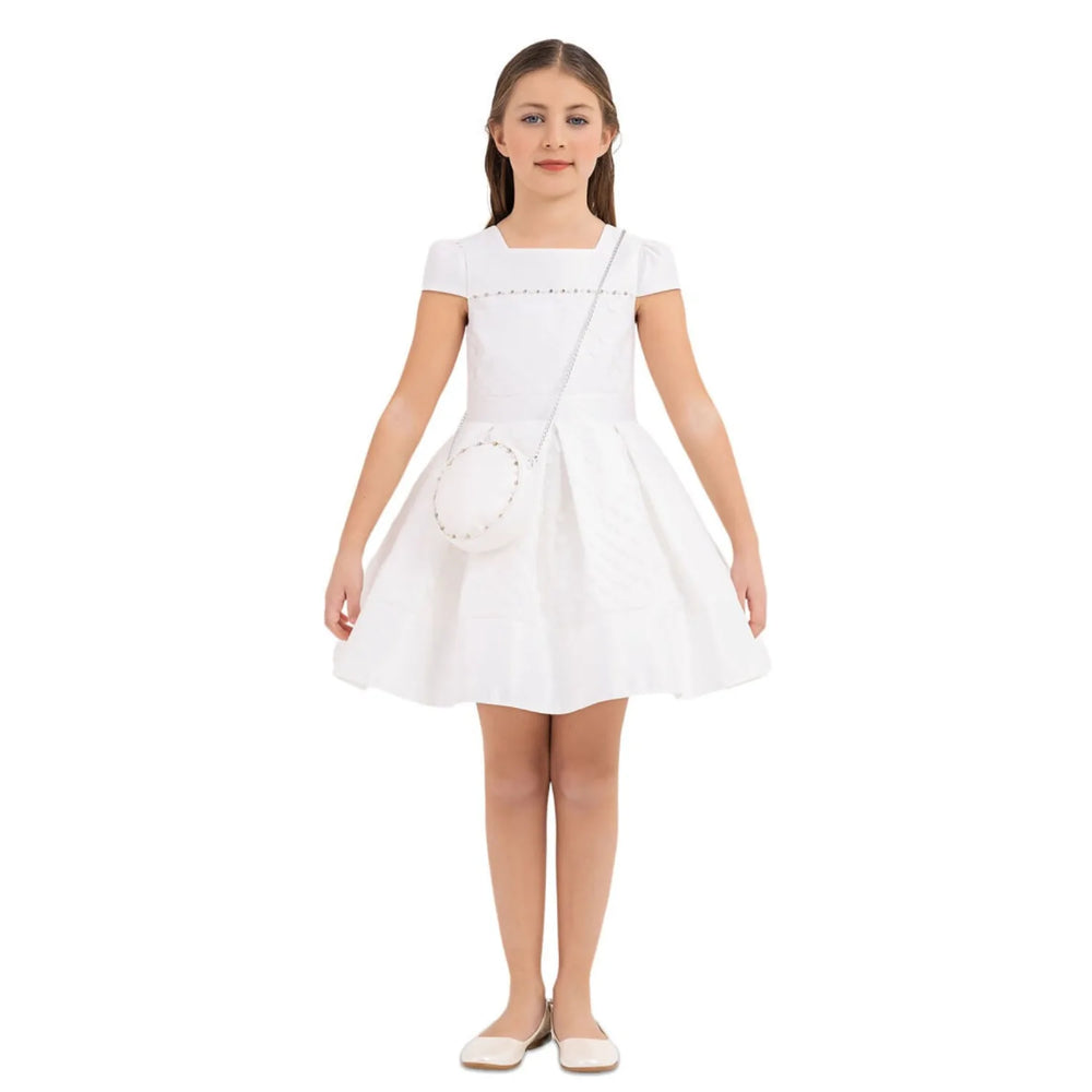 Robe de Soirée Fille "Rosée de Cristal"