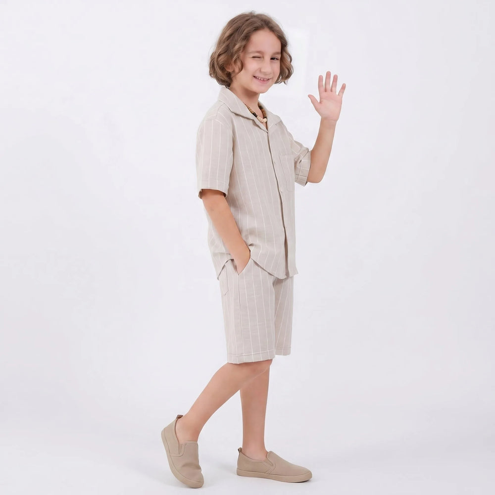 Ensemble de shorts habillés rayés Luca