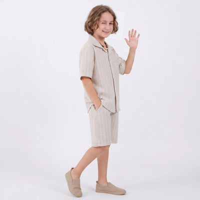 Ensemble de shorts habillés rayés Luca