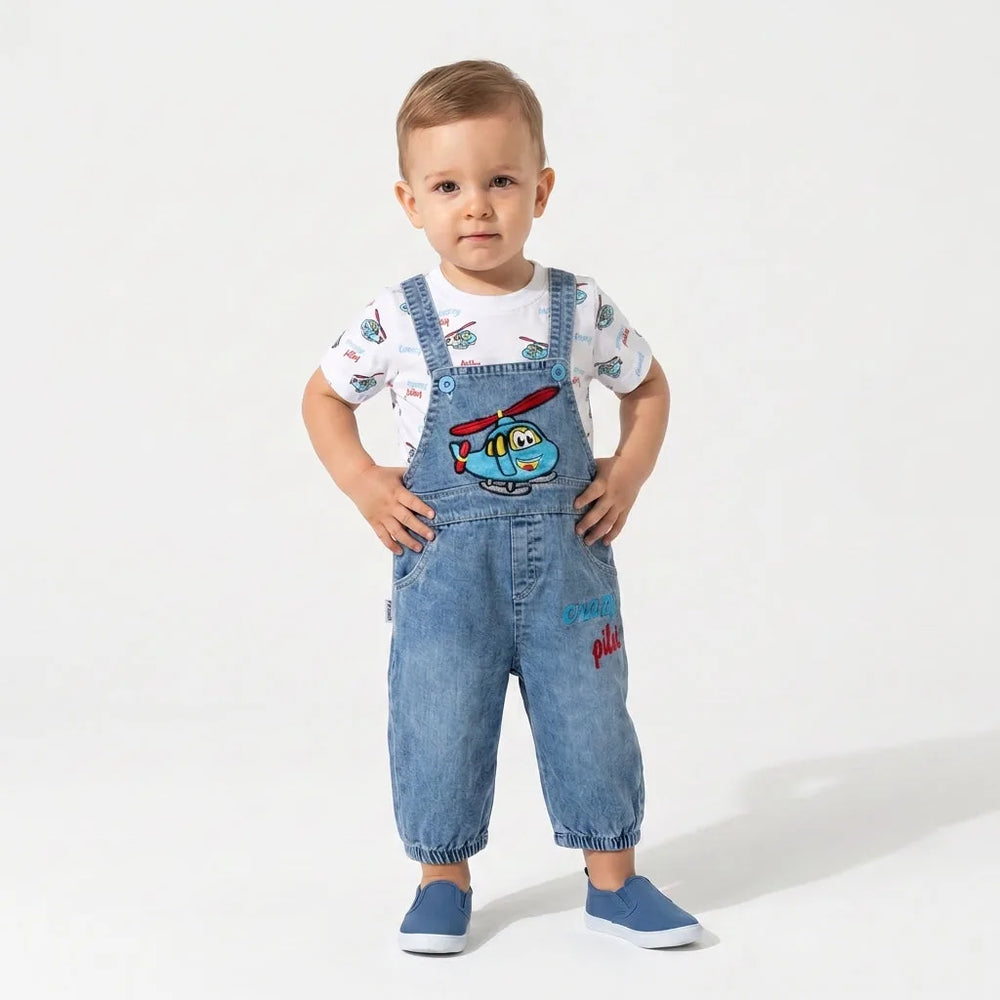 Série Denim – Ensemble Petit Pilote pour bébé