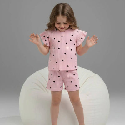Tiny Hearts Girls Short Set