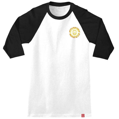 T-shirt raglan Spitfire 'Torched Script' - Blanc/Noir
