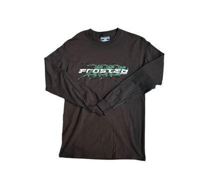 T-shirt à manches longues 'Racing' givré - Brun