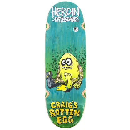 Planche de skateboard Heroin Skateboards 'Craig's Rotten Egg' - Verte