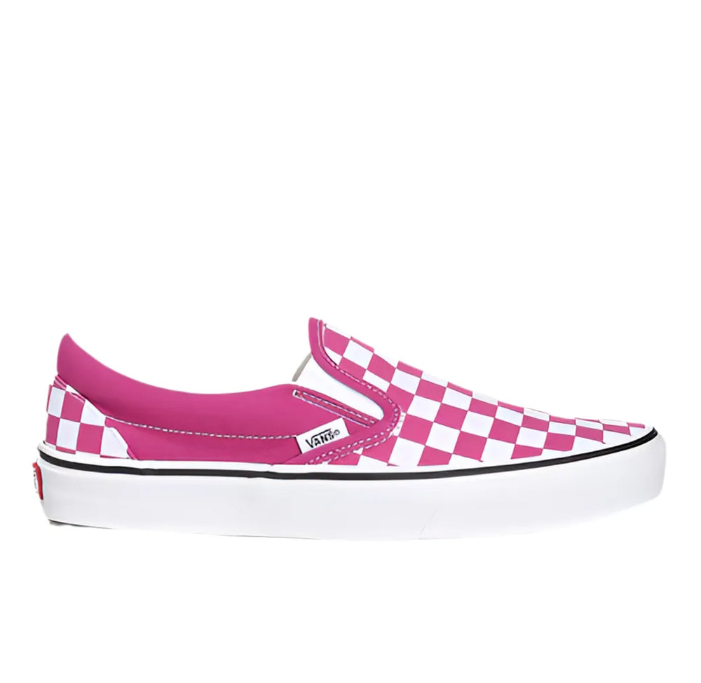Vans 'Classic Slip-On' Shoes - Color Theory Pink Checkerboard