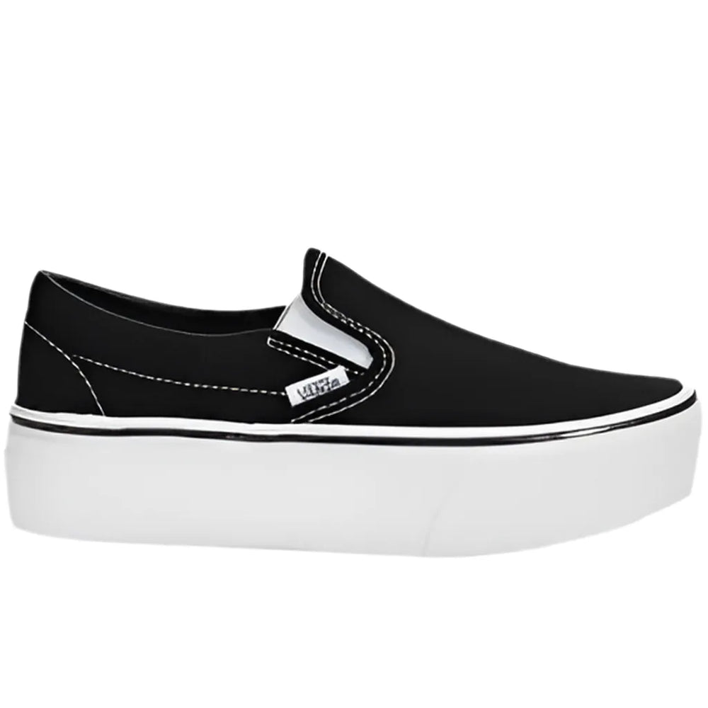 Chaussures Vans 'Classic Slip-On Stackform' - Toile Noir/Blanc Vrai