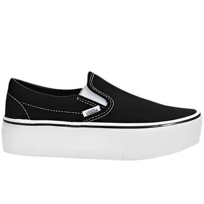 Chaussures Vans 'Classic Slip-On Stackform' - Toile Noir/Blanc Vrai