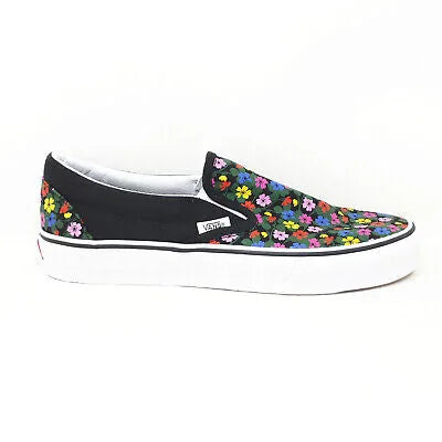 Vans 'Classic Slip-On' Shoes - Floral Black/White