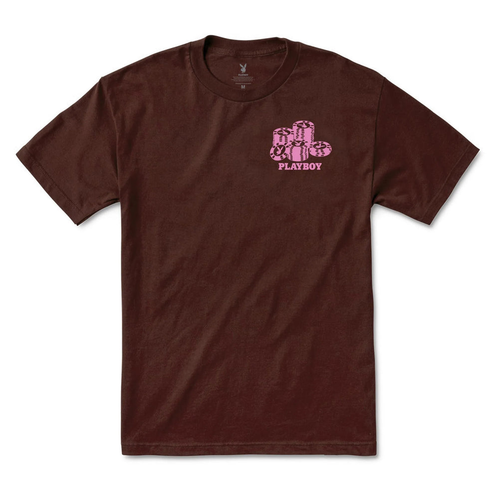 T-shirt "High Roller" Color Bars X Playboy - Chocolat